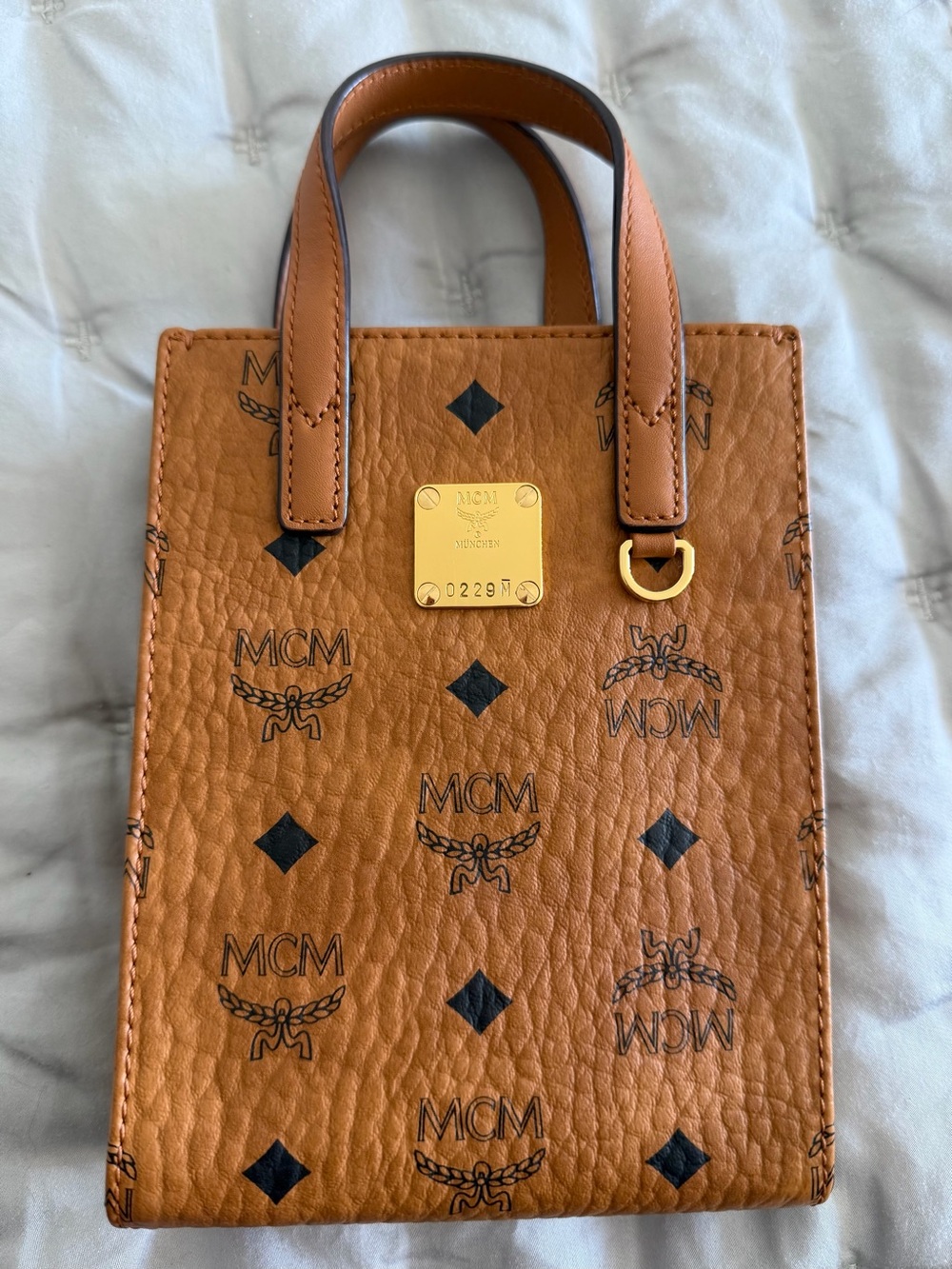 NWOT - MCM Klassik Mini Top Handle Bag with Optional Crossbody Strap